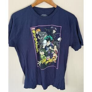 My Hero Academia Anime T-Shirt Men's Size Large Blue